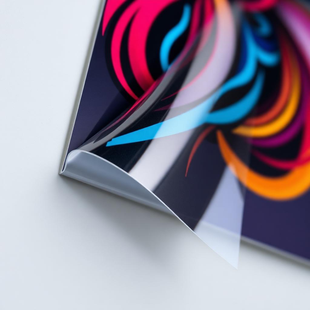 Impressão em adesivo transparente com cores vibrantes e branco opaco